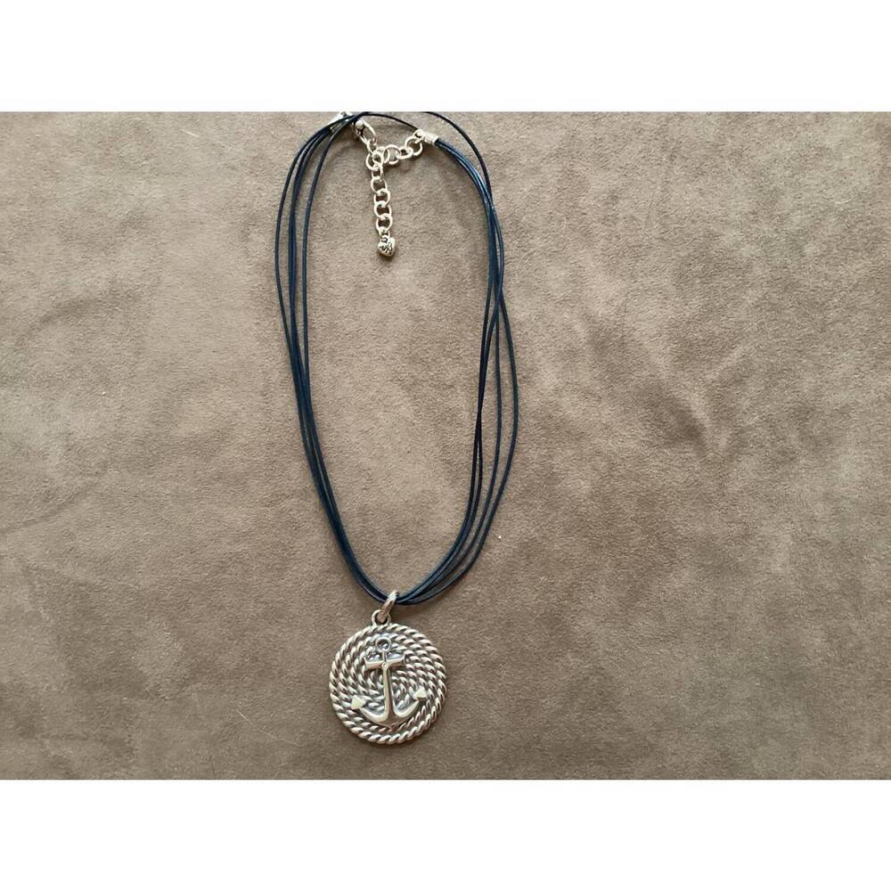 NEW BRIGHTON women's anchor necklace in silver